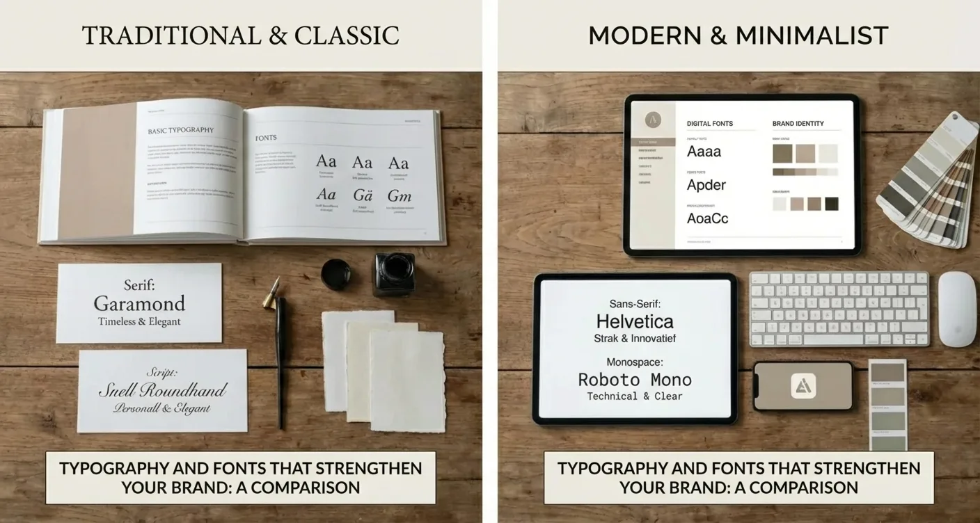 Huisstijl typografie en lettertypen voor een krachtige, professionele merkidentiteit.