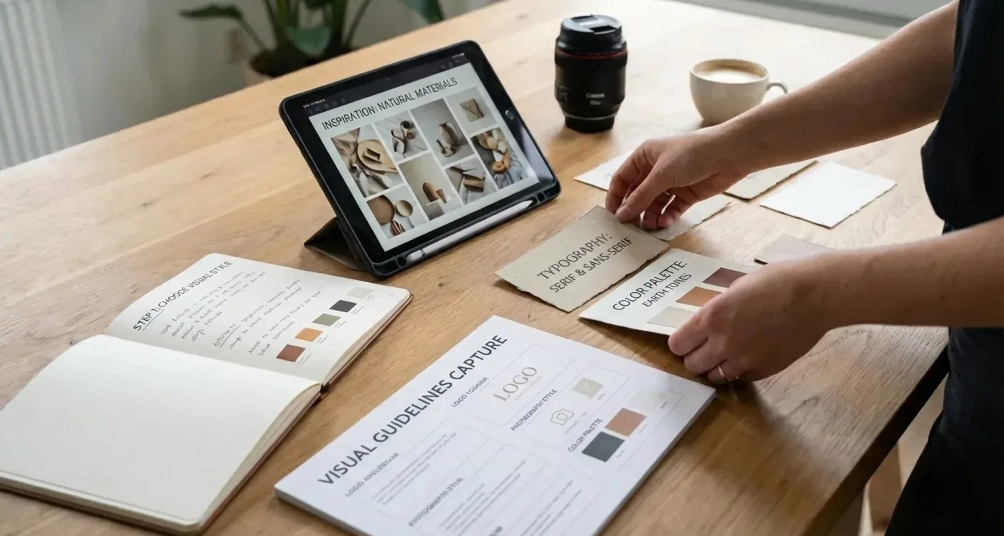 Essentiële stappen voor je brand kit: van beeldstijl tot visuele richtlijnen voor een sterke merkidentiteit.