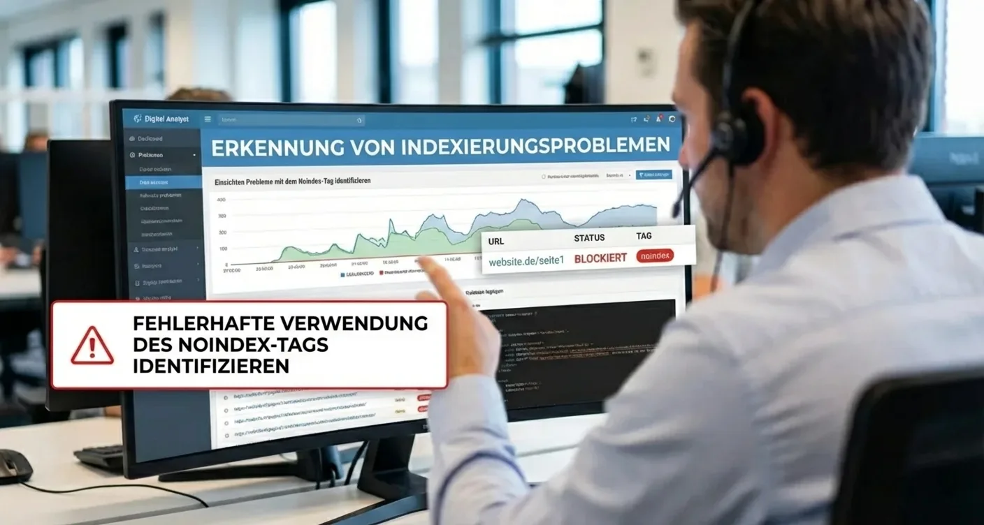 SEO-analyse van Google indexeringsproblemen door foutieve noindex-tags