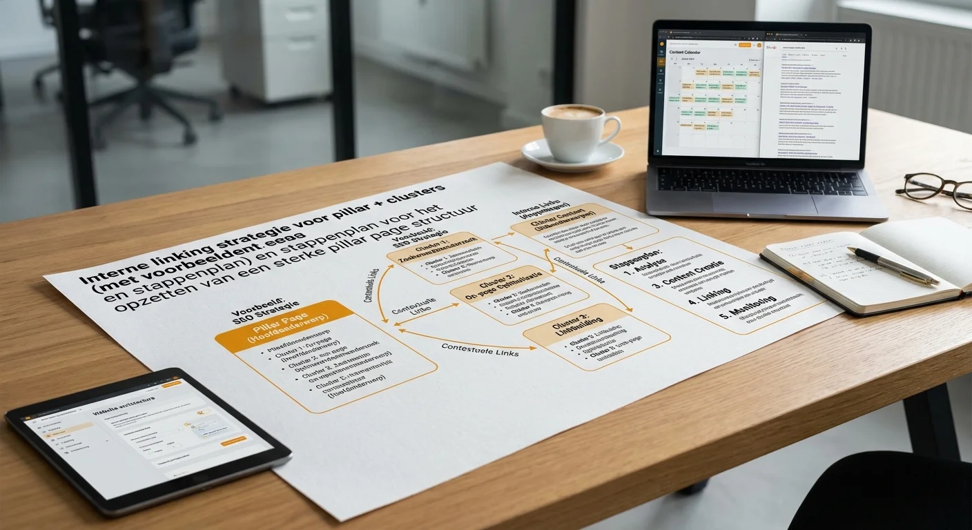 Interne linking strategie voor pillar + clusters (met voorbeelden) at stappenplan voor het opzetten van een sterke pillar page structuur