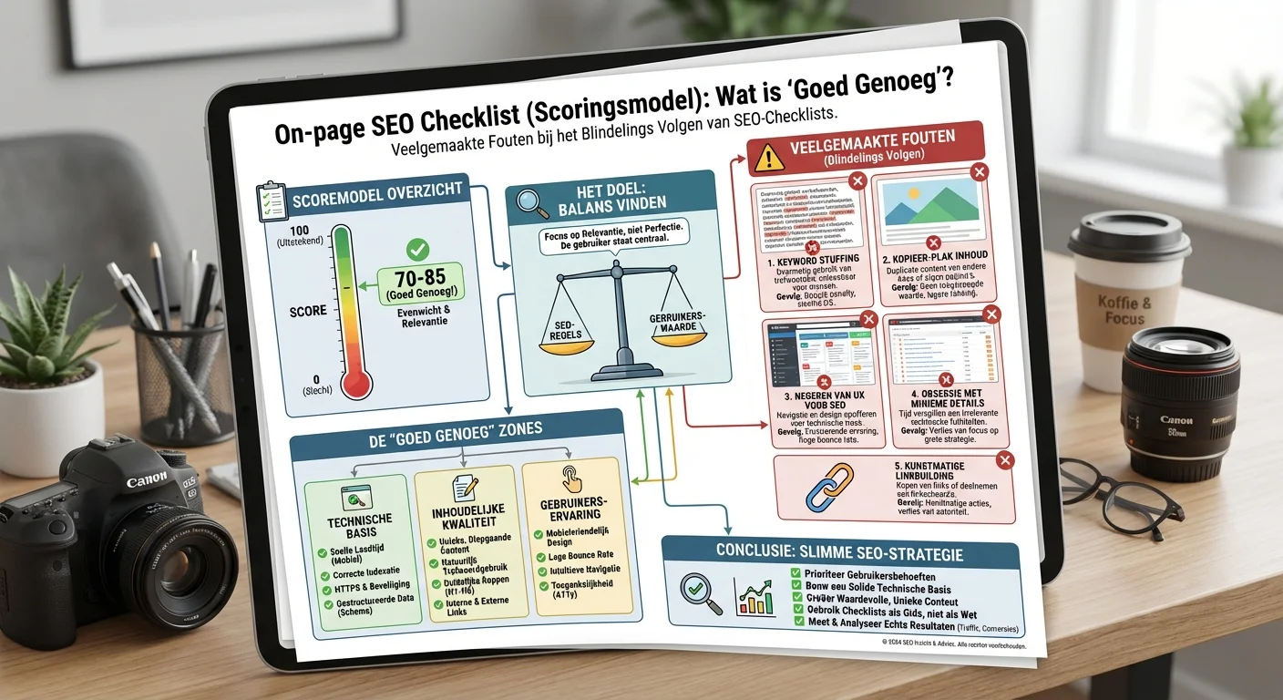 On-page SEO checklist (scoringsmodel): wat is 'goed genoeg'?