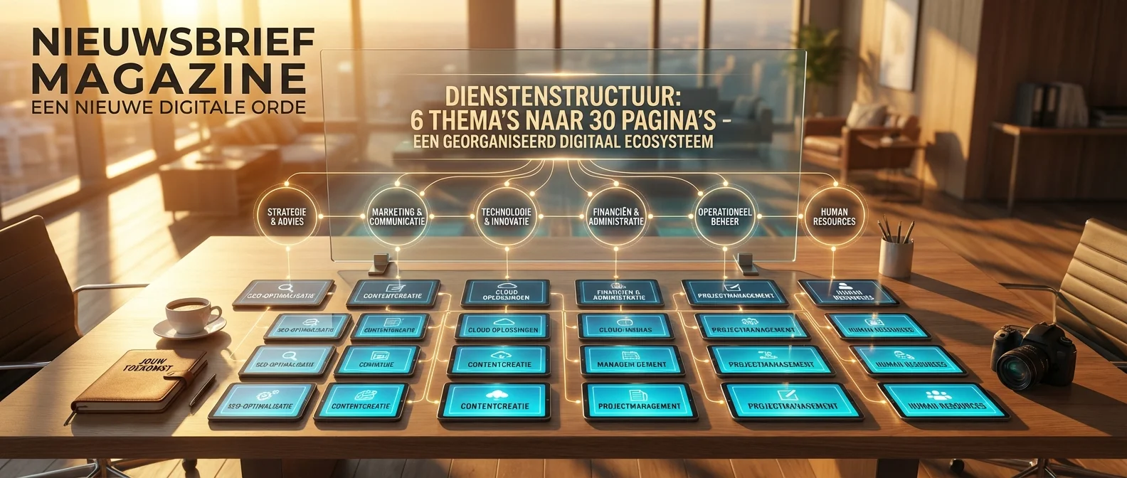 Services-structuur: van 6 topics naar 30 pagina's zonder overlap