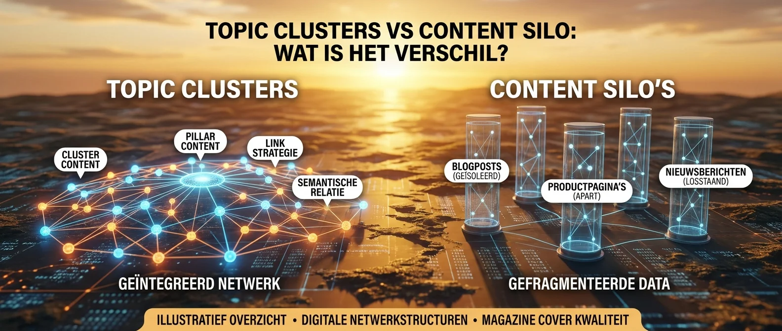 Topic clusters vs content silo: wat is het verschil?