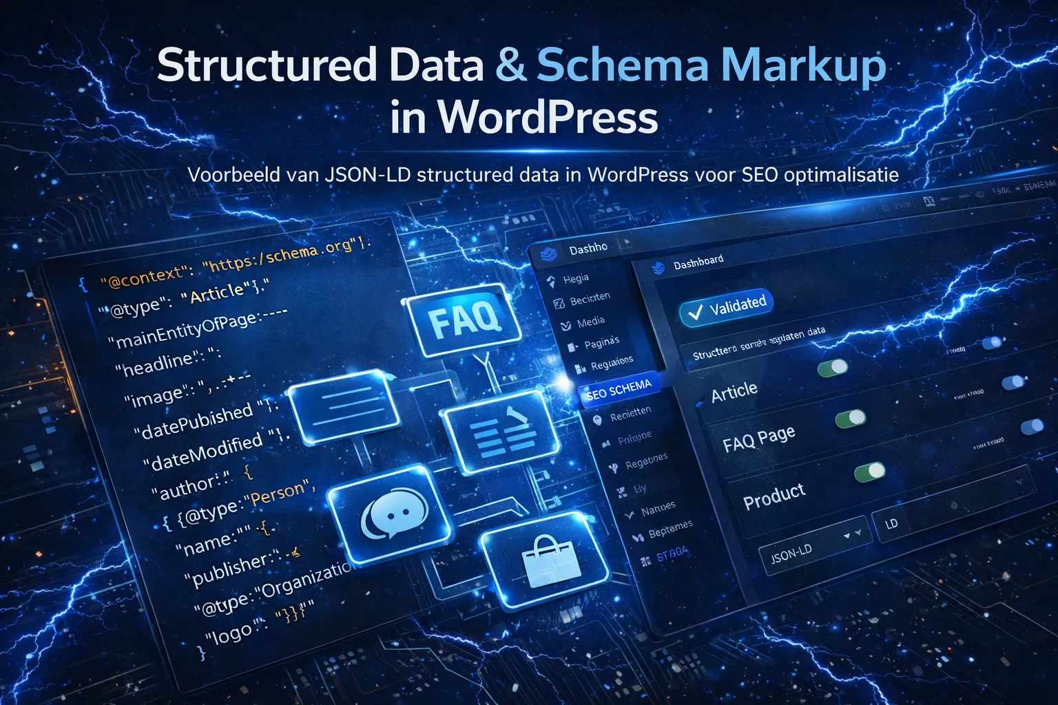 Voorbeeld van JSON-LD structured data in WordPress voor SEO optimalisatie